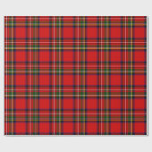 Royal Stewart Clan Tartan Kariert Geschenkpapier (Flach)