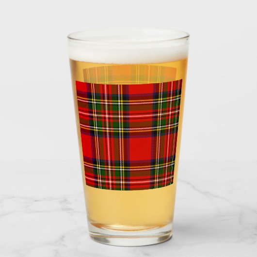 Royal Stewart Clan Tartan Kariert Glas (Vorne (Gefüllt))