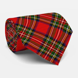 Royal Stewart Clan Tartan Kariert Krawatte