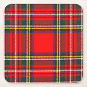 Royal Stewart Clan Tartan Kariert Rechteckiger Pappuntersetzer (Vorderseite)