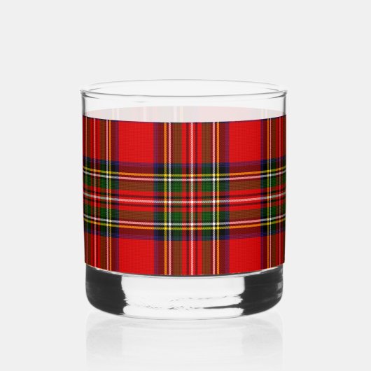 Royal Stewart Clan Tartan Kariert Whiskyglas (Vorderseite)