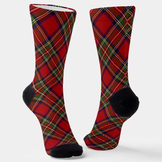 Royal Stewart Clan Tartan Karierte Muster Socken (Gewinkelt)