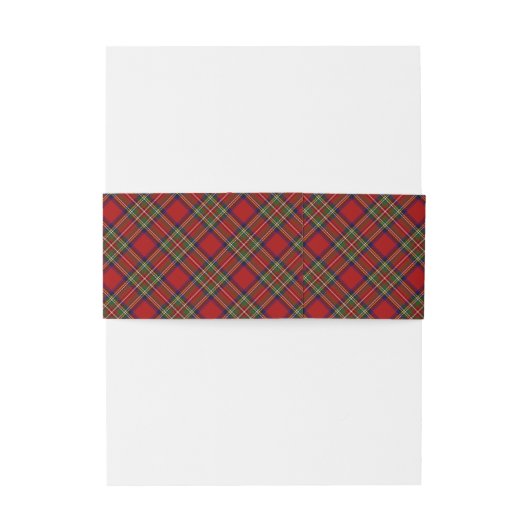 Royal Stewart Clan Tartan Scottish Kariert Einladungsbanderole (Rückseitenbeispiel)