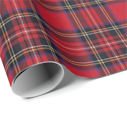 Royal Stewart Clan Tartan Wrapping Paper Geschenkpapier (Rolleneckpunkt)