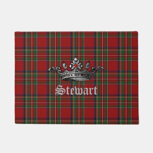 Royal Stewart Crown Personalisiert Door Mat Fußmatte (Vorderseite)