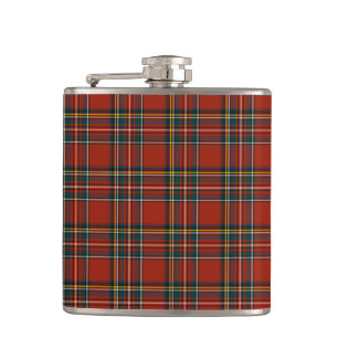 Royal Stewart Family Tartan Classic Red Kariert Flachmann