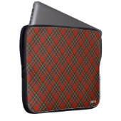 Royal Stewart Family Tartan Red Kariert Monogram Laptopschutzhülle (Vorne Rechts)