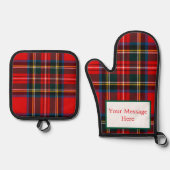 Royal Stewart Kariert CUSTOMIZE Ofenhandschuh & Topflappen-Set (Vorderseite)