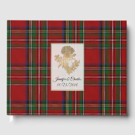 Royal Stewart Kariert Thistle Wedding Guest Book Gästebuch