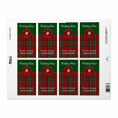 Royal Stewart Kariert Wedding Mini Wine Labels (Vorne)