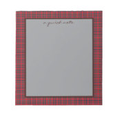 Royal Stewart Original Schottischer Tartan Notizblock (Vorderseite)