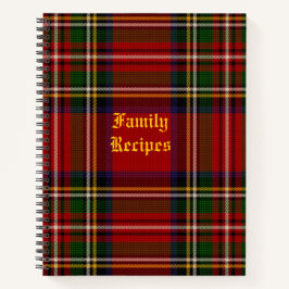 Royal Stewart Personalisiert Recipe Notizblock