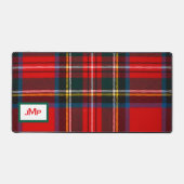 Royal Stewart Plaid Red MONOGRAM Schreibtischunterlage (Vorderseite)