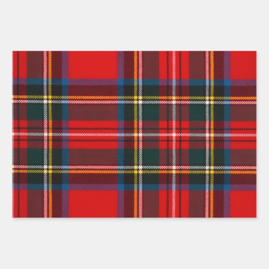 Royal Stewart Red Plaid Geschenkpapier Set (Vorderseite 2)