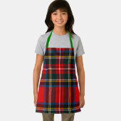 Royal Stewart Red Plaid Green Strap Apron Schürze (Insitu)