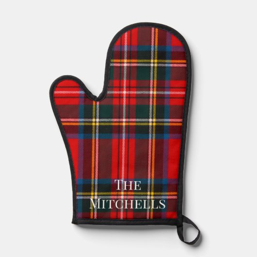 Royal Stewart Red Plaid PERSONALIZE Ofenhandschuh (Vorderseite)