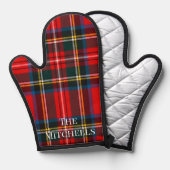 Royal Stewart Red Plaid PERSONALIZE Ofenhandschuh (Vorderseite/Rückseite)