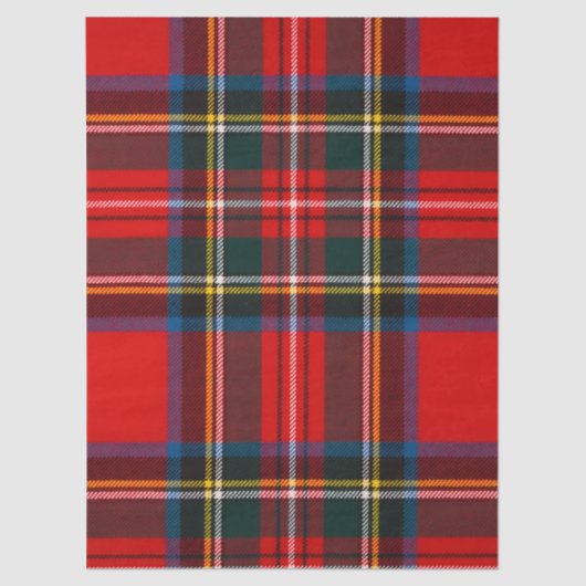 Royal Stewart Red Plaid Seidenpapier (Vorderseite)