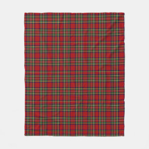 Royal Stewart Rot Tartan Karo Fleecedecke
