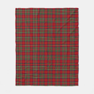 Royal Stewart Rot Tartan Karo Fleecedecke