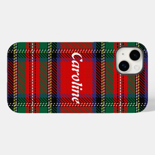 Royal Stewart rote und grüne Schotten tartan Muste Case-Mate iPhone Hülle (Rückseite (Horizontal))