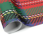 Royal Stewart rote und grüne Schotten tartan Muste Geschenkpapier (Rolleneckpunkt)