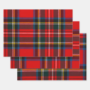 Royal Stewart Rotkariert Geschenkpapier Set