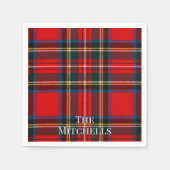 Royal Stewart Rotkariert PERSONALISIEREN Serviette (Vorderseite)