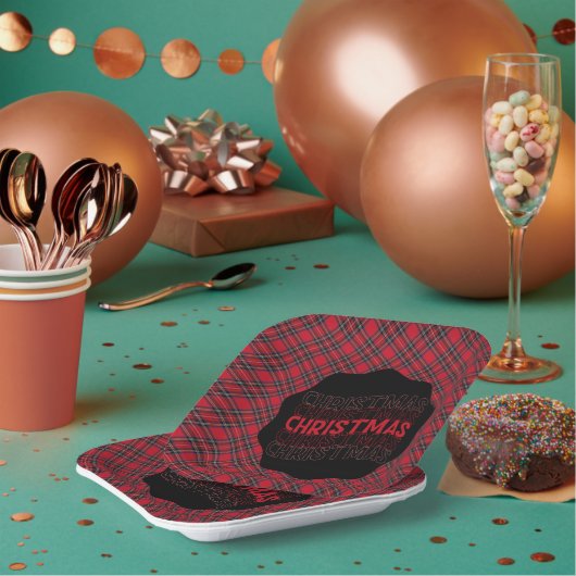 Royal Stewart Scottish Clan Tartan Weihnachten Pappteller (Multi)