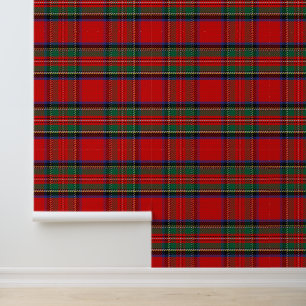 Royal Stewart Scottish Kariert Stick and Peel Tapete
