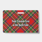 Royal Stewart Tartan Ausweis (Rückseite)