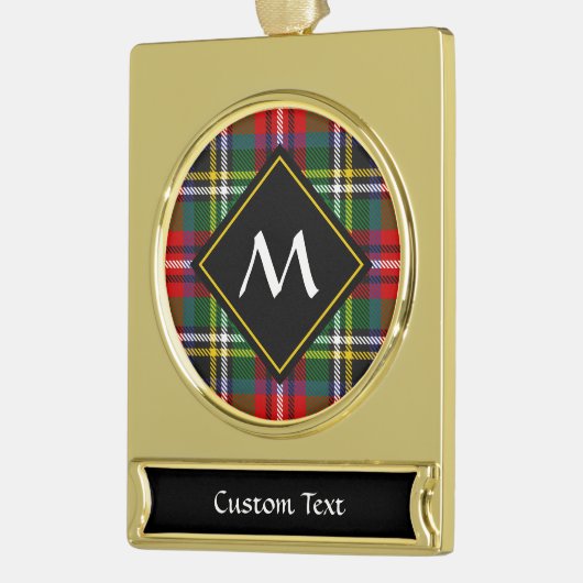 Royal Stewart Tartan Banner-Ornament Gold (Links)