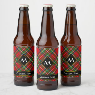 Royal Stewart Tartan Bierflaschenetikett