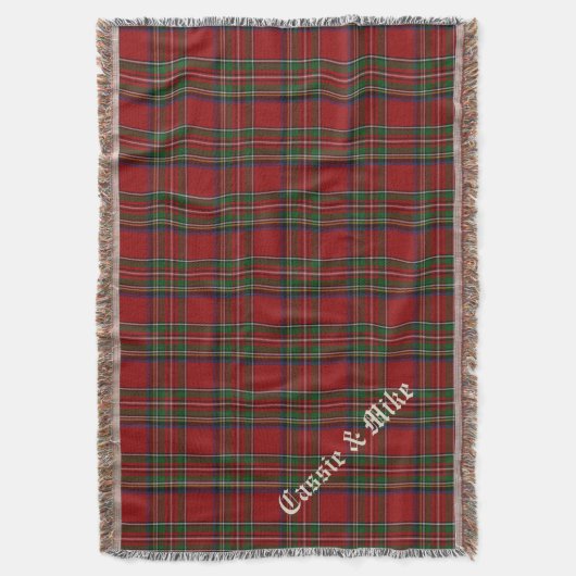 Royal Stewart Tartan Kariert Custom Throw Blanket Decke (Vorderseite Vertikal)