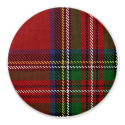 Royal Stewart Tartan Kariert Drawer Pull Keramikknauf (Vorderseite)