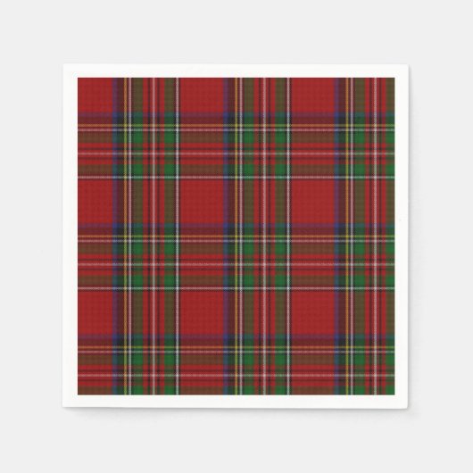Royal Stewart Tartan Kariert Paper Napkins Serviette (Vorderseite)