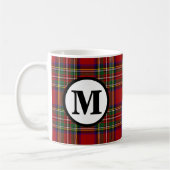 Royal Stewart Tartan Kariert Scottish Clan Monogra Kaffeetasse (Links)
