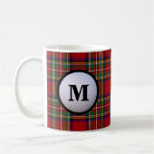 Royal Stewart Tartan Kariert Scottish Clan Monogra Kaffeetasse (Links)