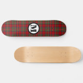 Royal Stewart Tartan Kariert Scottish Clan Monogra Skateboard (Horizontal)