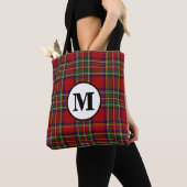 Royal Stewart Tartan Kariert Scottish Clan Monogra Tasche (Von Nahem)