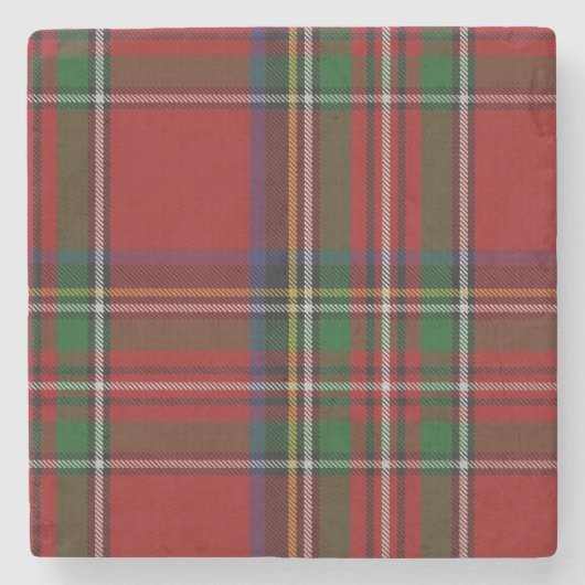 Royal Stewart Tartan Kariert Stone Untersetzer (Vorderseite)
