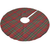 Royal Stewart Tartan Kariert Tree Skirt Polyester Weihnachtsbaumdecke (Schrägansicht)