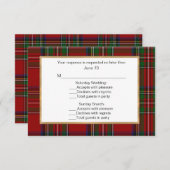 Royal Stewart Tartan Kariert Wedding Multi RSVP Ca (Vorne/Hinten)