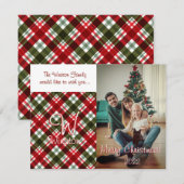 Royal Stewart Tartan Karierte Weihnachtskarte Mitteilungskarte (Vorne/Hinten)