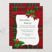 Royal Stewart Tartan Kariertes Custom Christmas Pa Einladung (Vorne/Hinten)