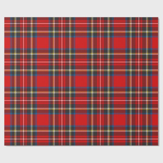 Royal Stewart Tartan Kariertes schottisches Muster Geschenkpapier (Flach)