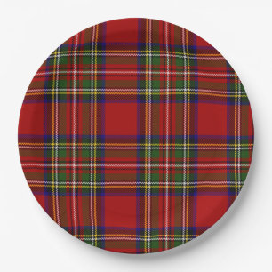 Royal Stewart Tartan Kariertes schottisches Muster Pappteller