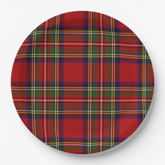 Royal Stewart Tartan Kariertes schottisches Muster Pappteller (Vorderseite)
