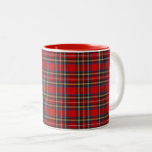 Royal Stewart Tartan Kariertes schottisches Muster Zweifarbige Tasse (VorderseiteRechts)