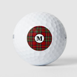 Royal Stewart Tartan Karo Schottischer Clan Monogr Golfball